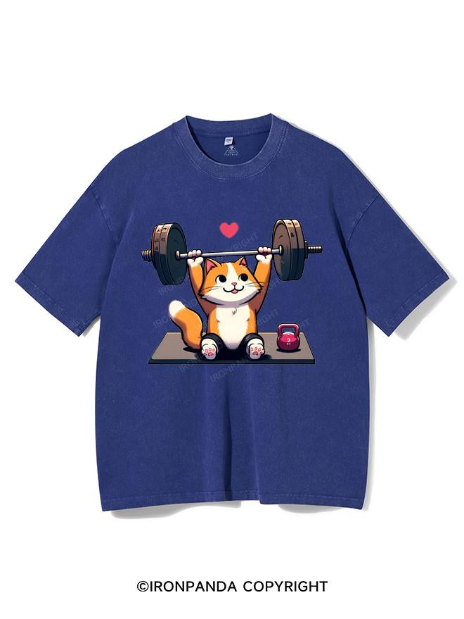 KITTEN GAINS VINTAGE GYM SHIRT