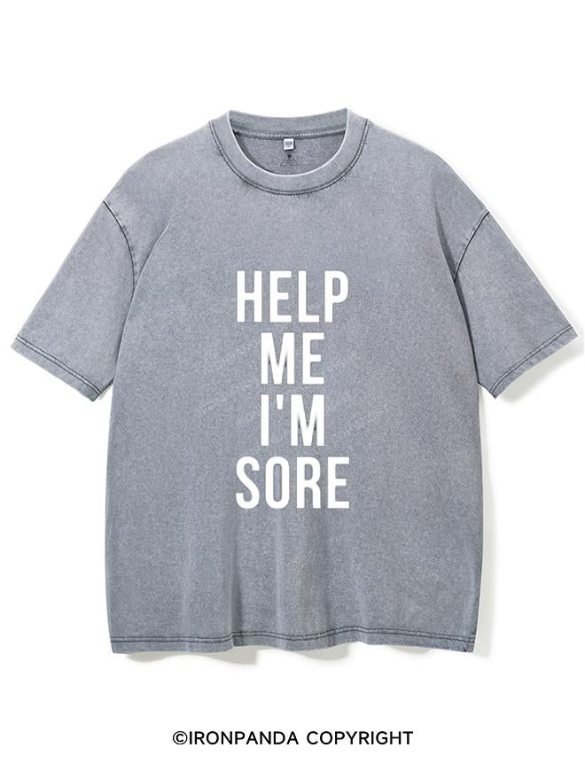 HELP ME I'M SORE VINTAGE GYM SHIRT