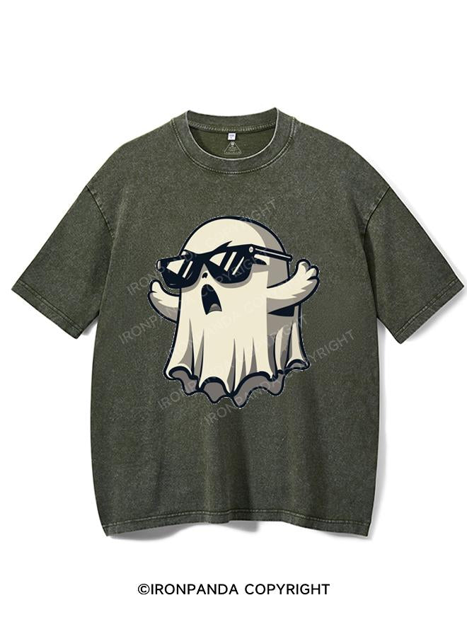 COOL GHOST WITH SUNGLASSES VINTAGE GYM SHIRT