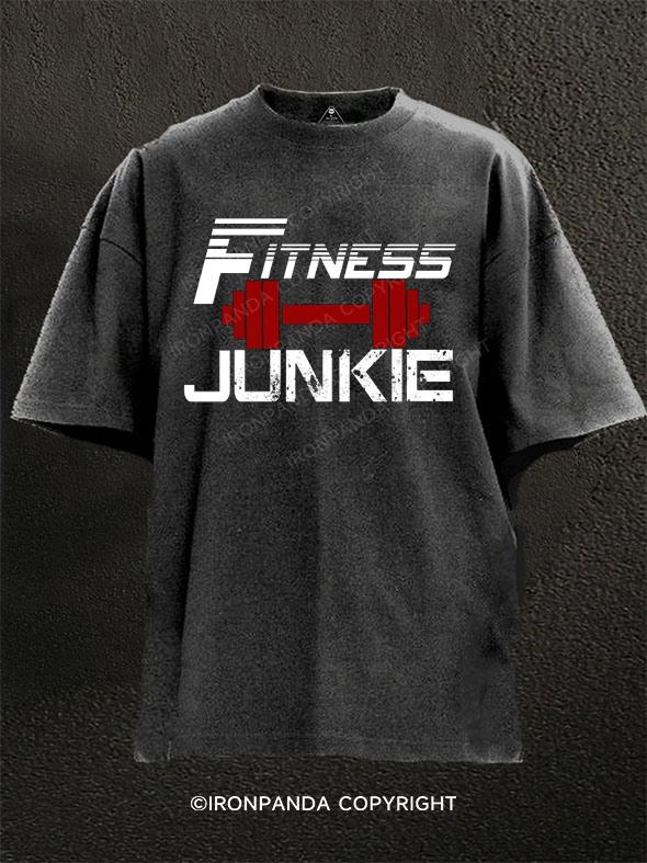 Fitness Junkie Washed Gym Shirt