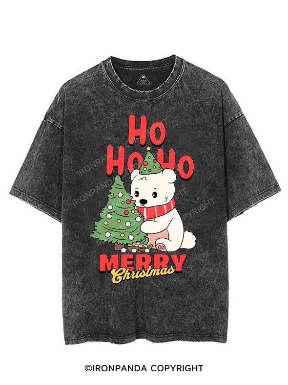 HO HO HO MERRY CHRISTMAS VINTAGE GYM SHIRT