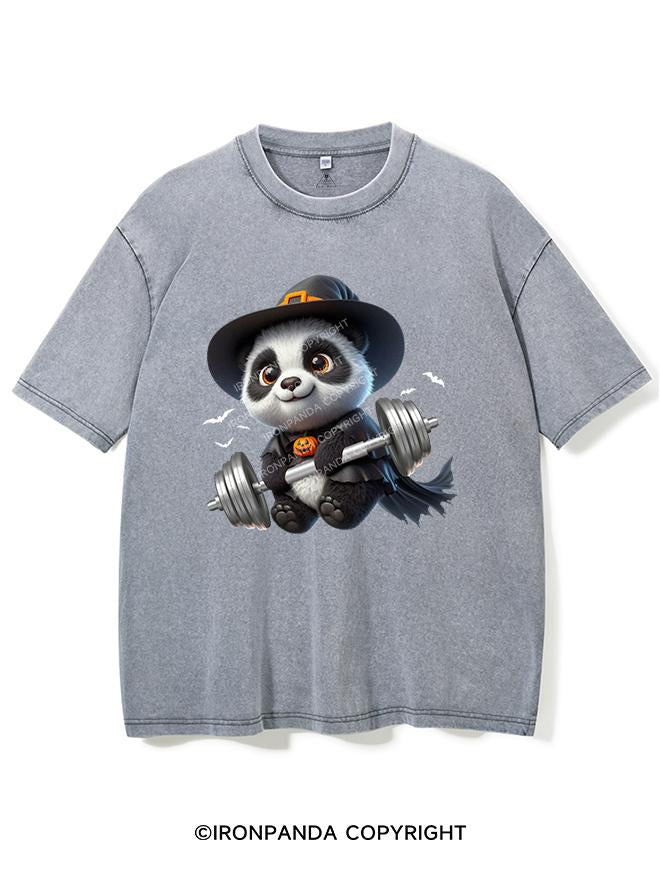 HALLOWEEN PANDA VINTAGE GYM SHIRT