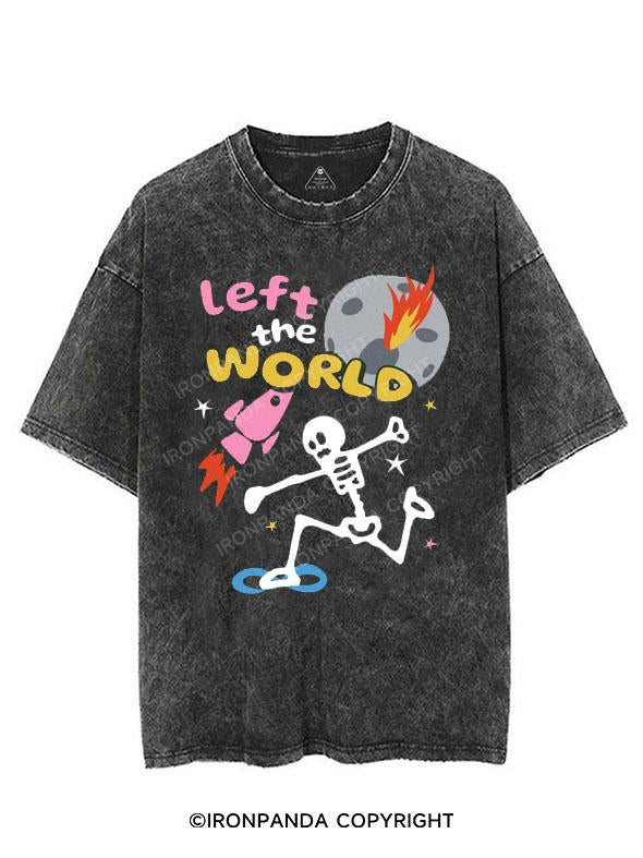 LEFT THE WORLD VINTAGE GYM SHIRT