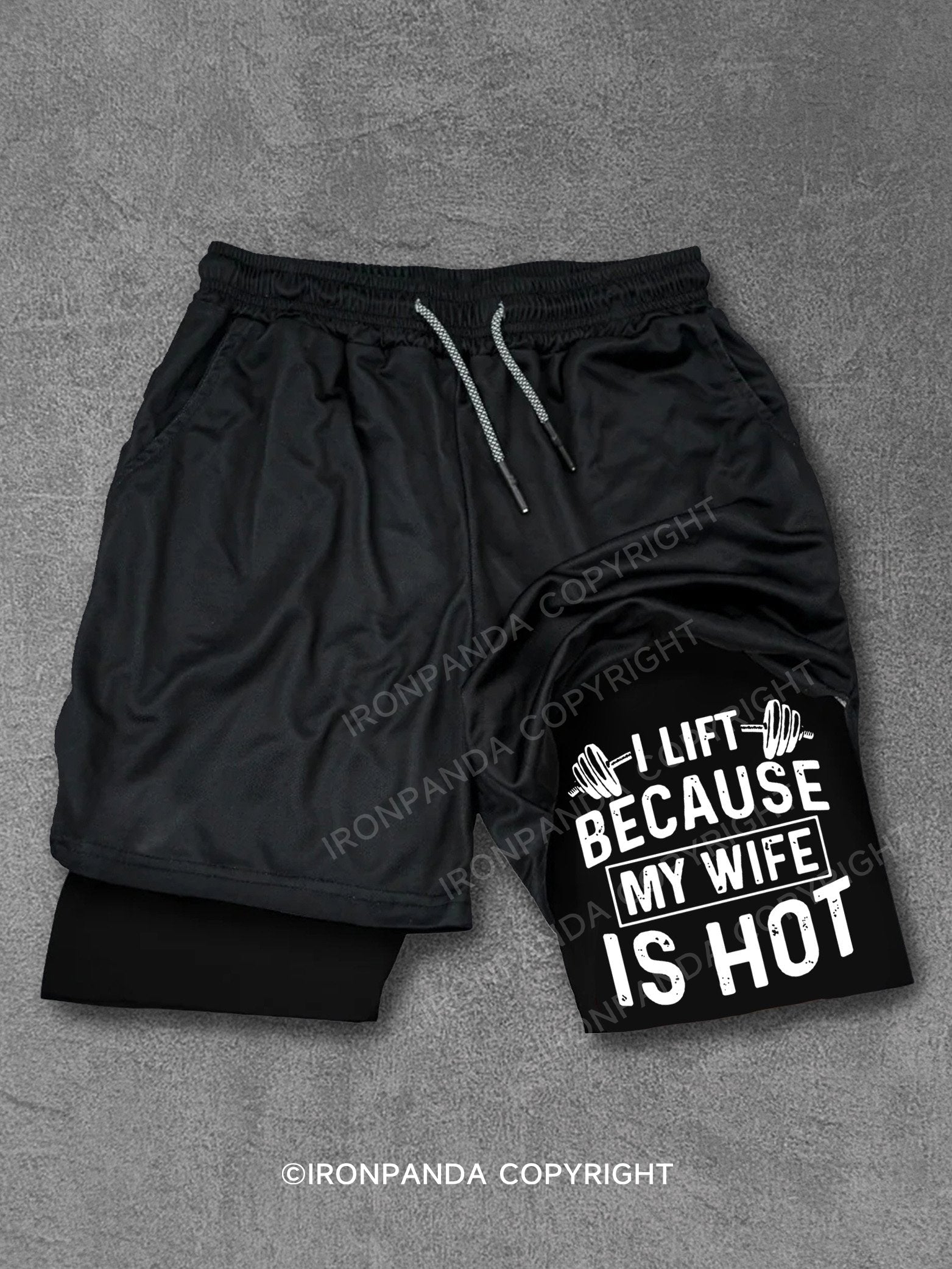 I lift because my wife is hot Performance Training Shorts