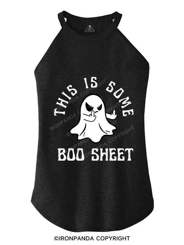 This is some boo sheet TRI ROCKER COTTON TANK