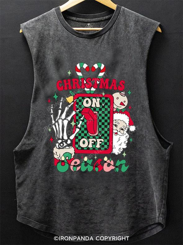 TURN ON THE CHRISTMAS SEASON MODE SCOOP BOTTOM COTTON TANK