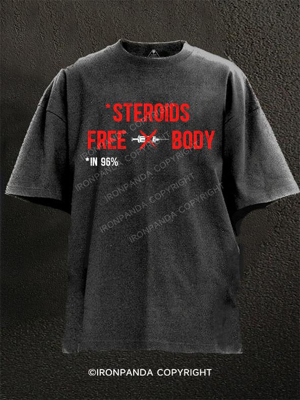 Without steroids Washed Gym Shirt