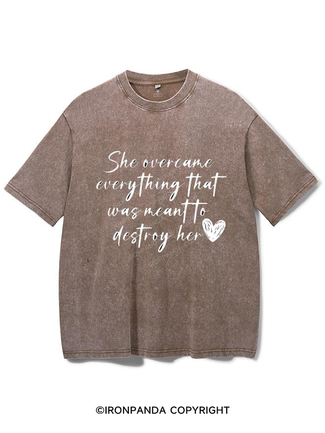 SHE OVERCAME EVERYTHING  VINTAGE GYM SHIRT