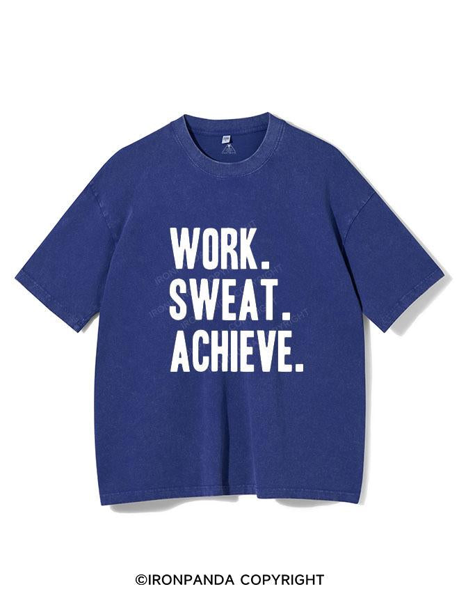 WORK SWEAT ACHIEVE VINTAGE GYM SHIRT