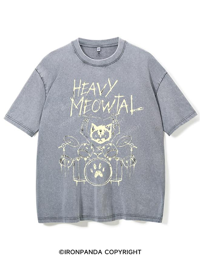 HEAVY MEOWTAL VINTAGE GYM SHIRT