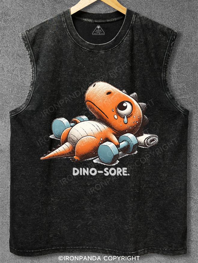 Dino-Sore After Workout Washed Gym Tank