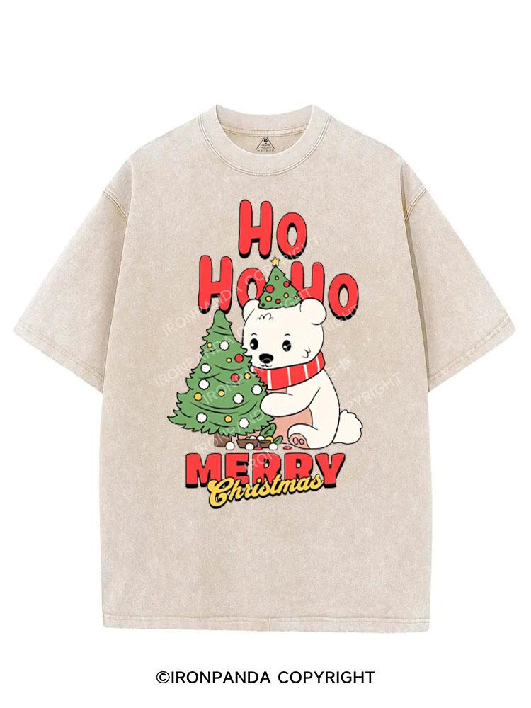 HO HO HO MERRY CHRISTMAS VINTAGE GYM SHIRT