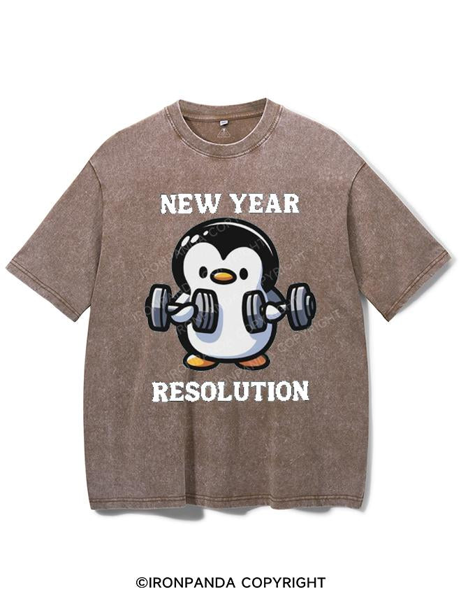 NEW YEAR RESOLUTION VINTAGE GYM SHIRT