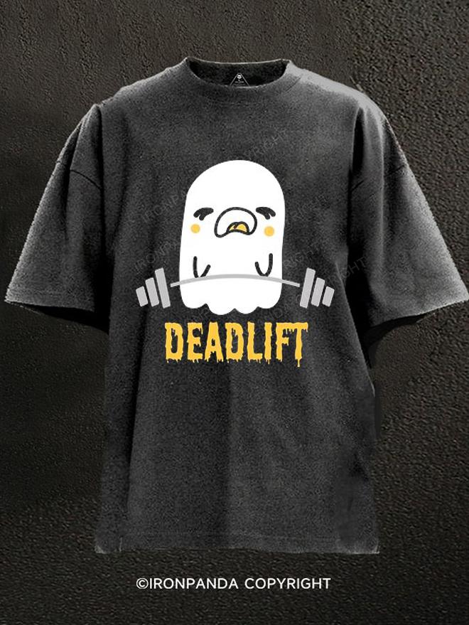 deadlift ghost Washed Gym Shirt