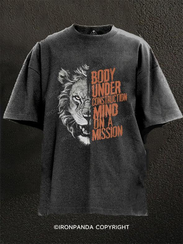 Body Under Construction Mind on a Mission Washed Gym Shirt