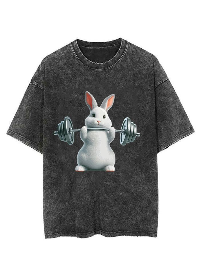 RABBIT WEIGHTLIFTING Vintage Gym Shirt