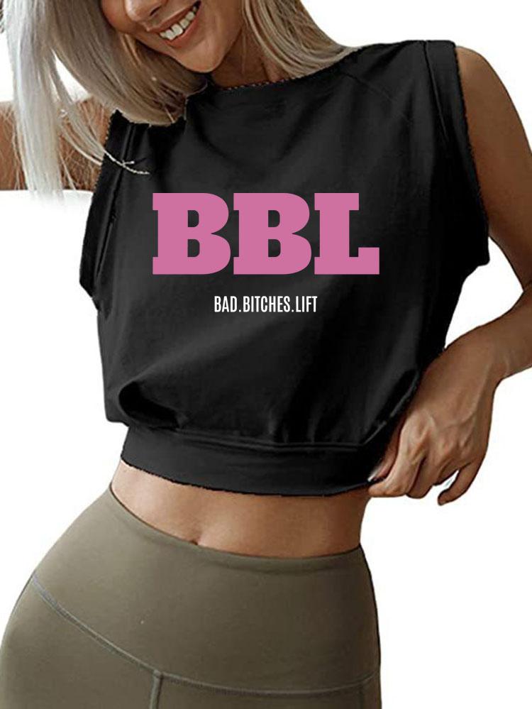 PINK BBL  SLEEVELESS CROP TOPS