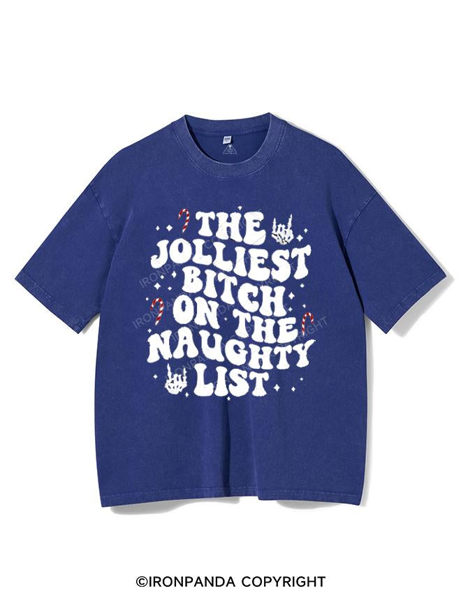 THE JOLLIEST BITCH ON THE NAUGHTY LIST VINTAGE GYM SHIRT