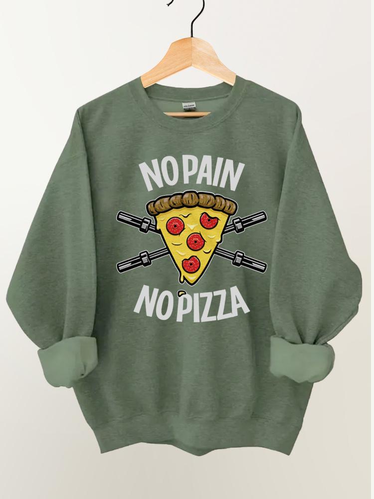 No Pain No Pizza Vintage Gym Sweatshirt