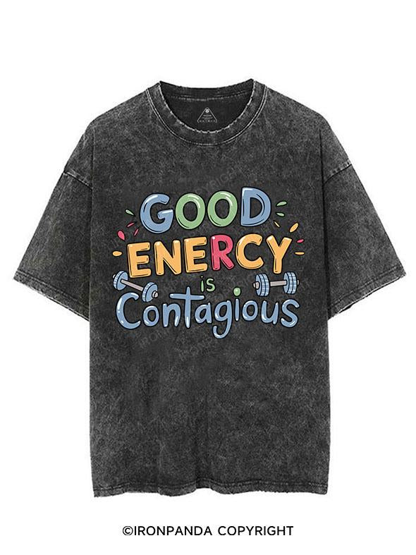 GOOD ENERGY CONTAGIOUS VINTAGE GYM SHIRT