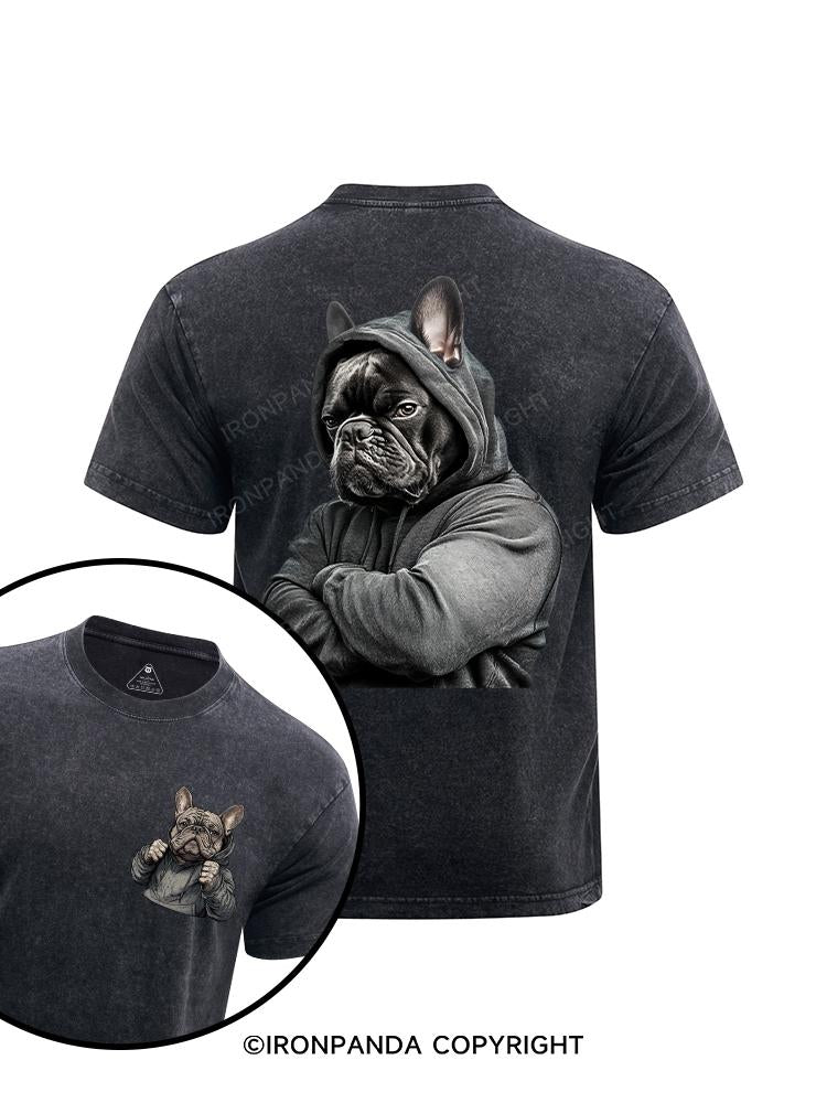 Bulldog Strength printed Washed Gym Shirt