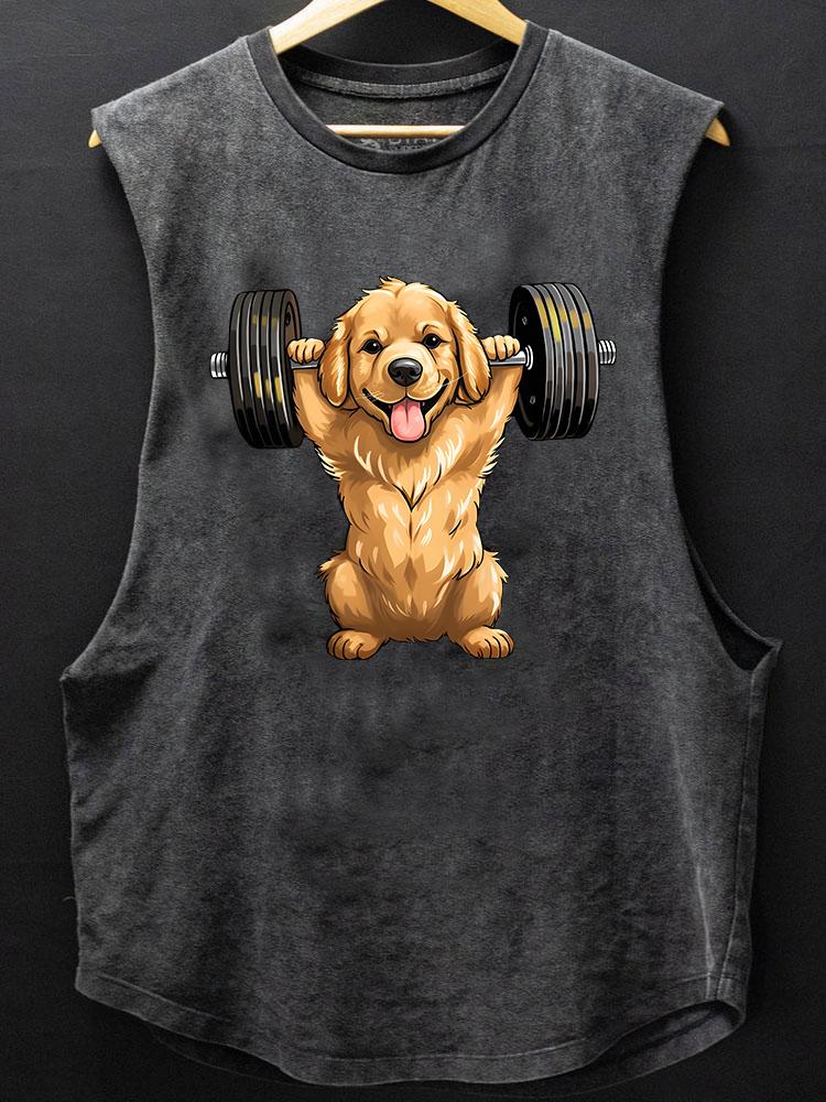 Weightlifting Dog BOTTOM COTTON TANK