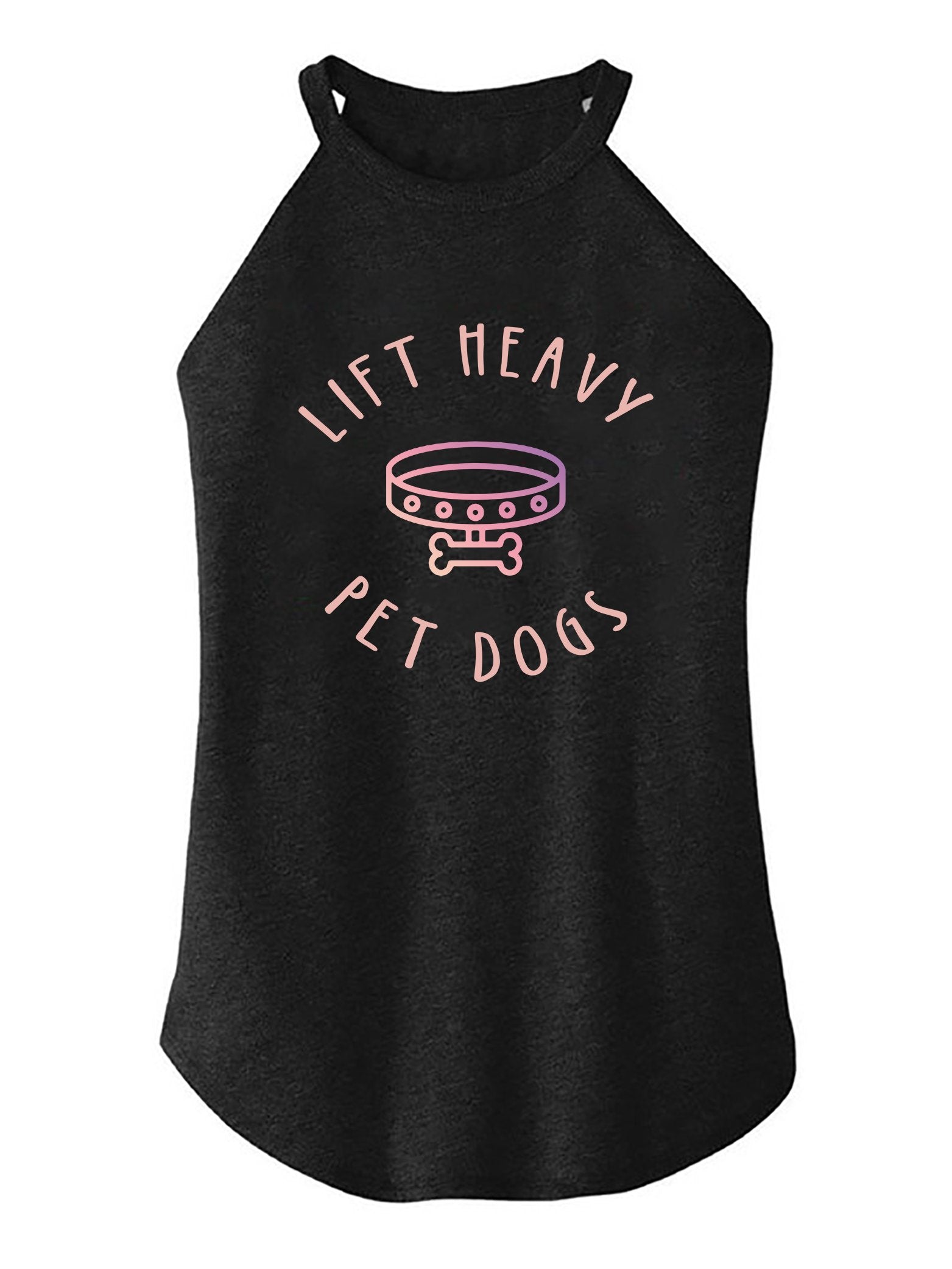 Lift heavy pet dogs TRI ROCKER COTTON TANK