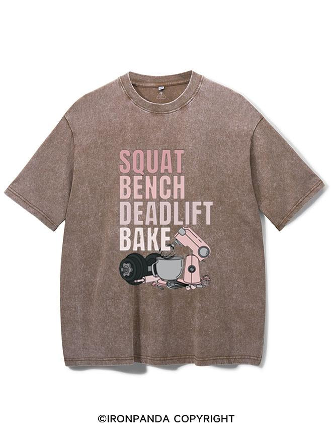 SQUAT BENCH DEADLIFT BAKE  VINTAGE GYM SHIRT