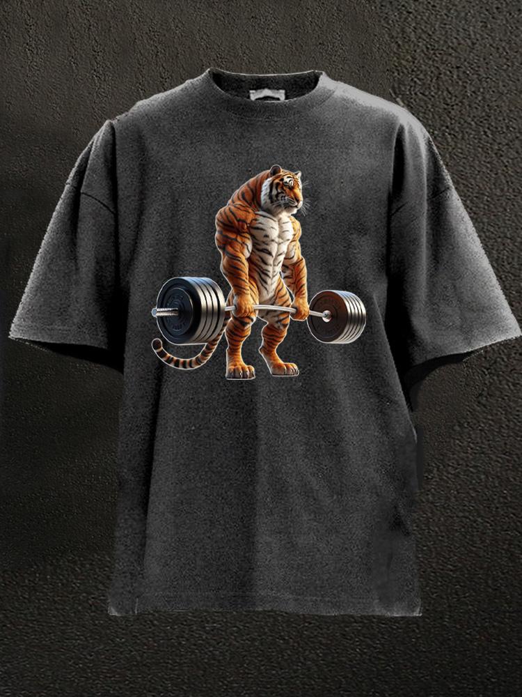 weightlifting tiger Washed Gym Shirt