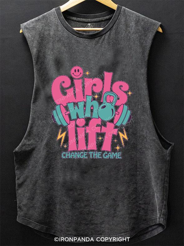 GIRLS WHO LIFT CHANGE THE GAME SCOOP BOTTOM COTTON TANK