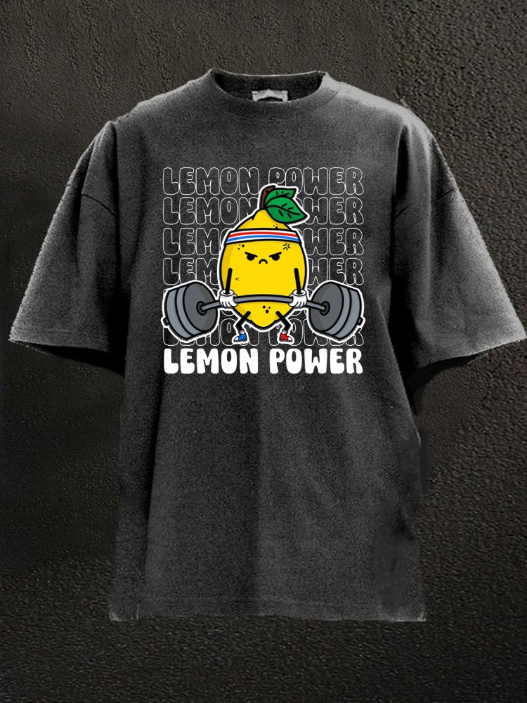 Deadlifting Lemon Training Washed Gym Shirt