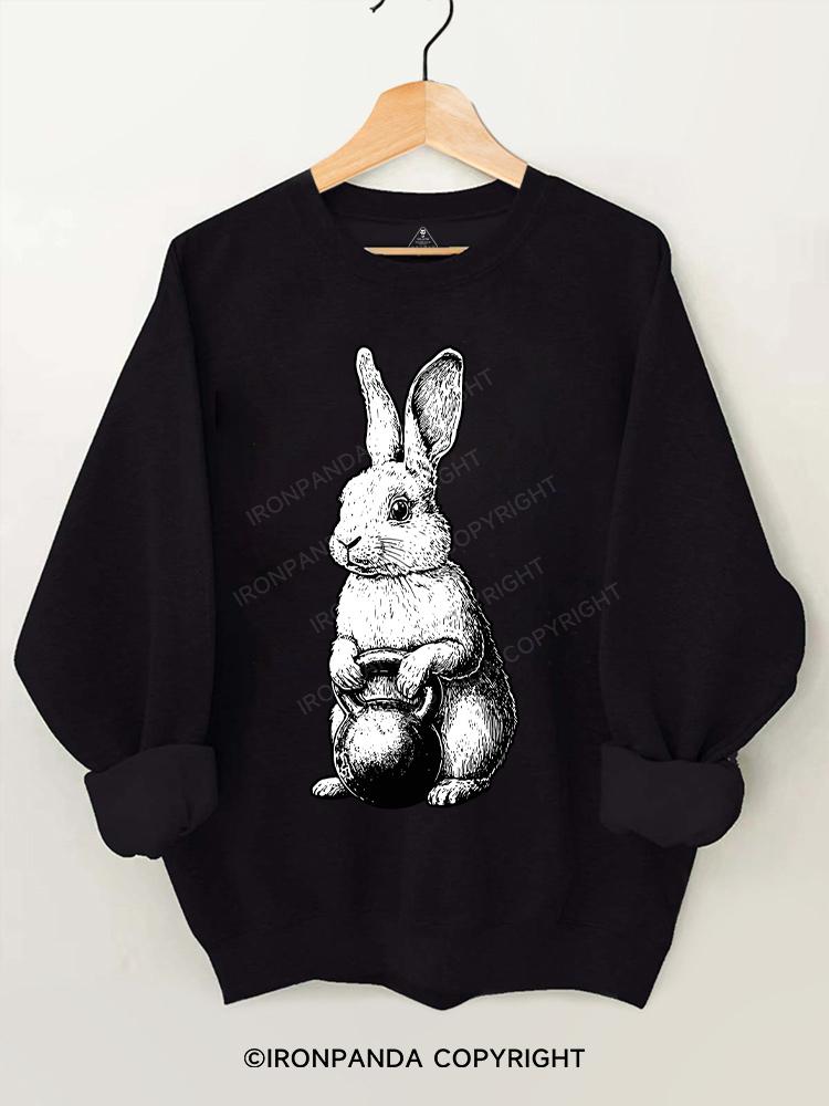 bunny kettlebell  Gym Sweatshirt