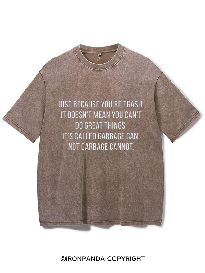 GARBAGE CAN VS GARBAGE CANNOT VINTAGE GYM SHIRT