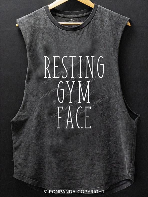 Resting gym face SCOOP BOTTOM COTTON TANK