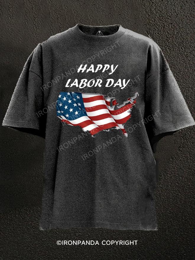 HAPPY LABOR DAY Washed Gym Shirt