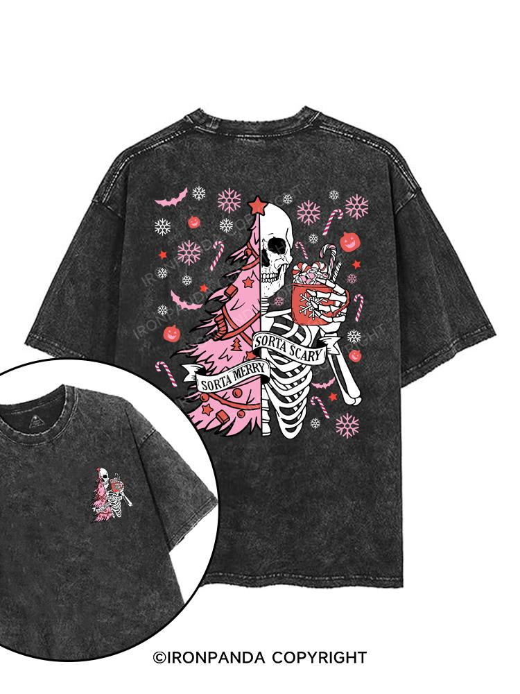 SORTA MERRY SORTA SCARY printed Gym Shirt