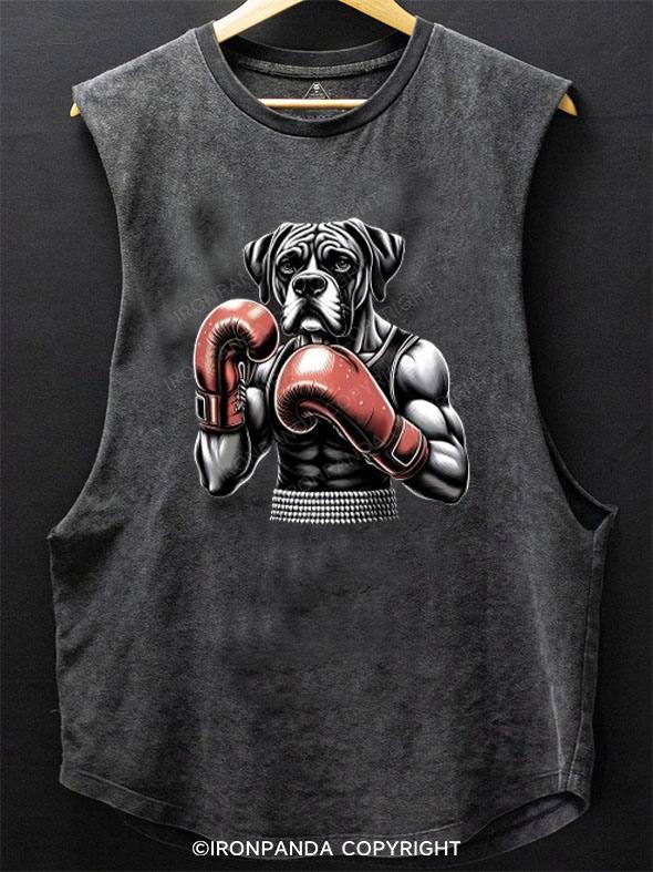 Dog at Boxing SCOOP BOTTOM COTTON TANK