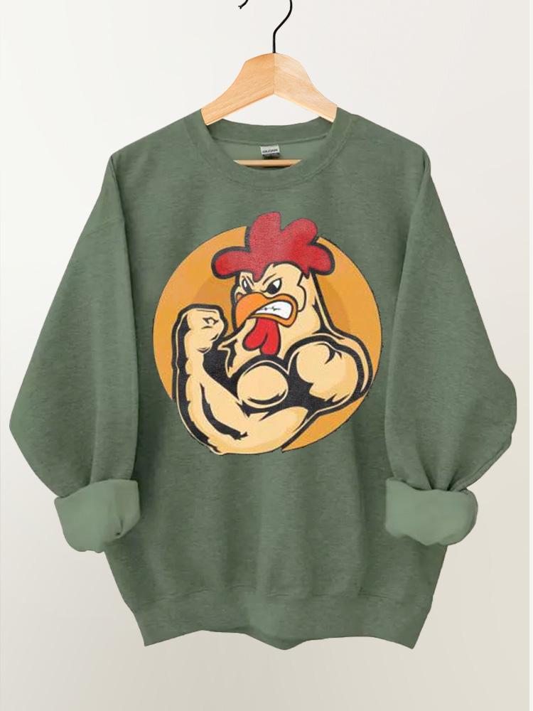 Muscle Chicken Vintage Gym Sweatshirt