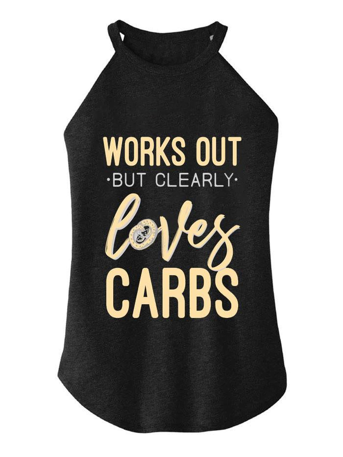 Clearly Loves CARBS TRI ROCKER COTTON TANK