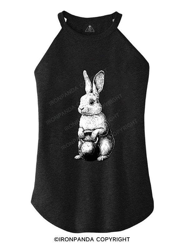 BUNNY GAINS, KETTLEBELL CHAINS TRI ROCKER COTTON TANK