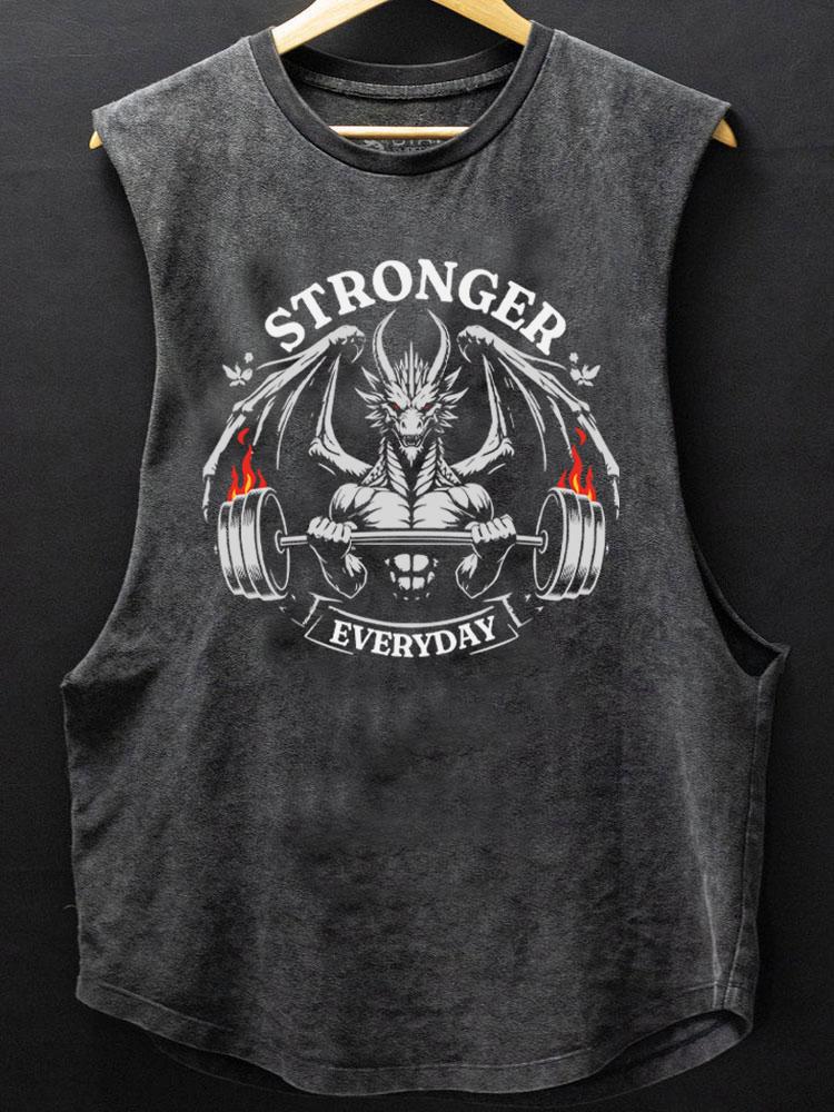 stronger everyday dragon SCOOP BOTTOM COTTON TANK