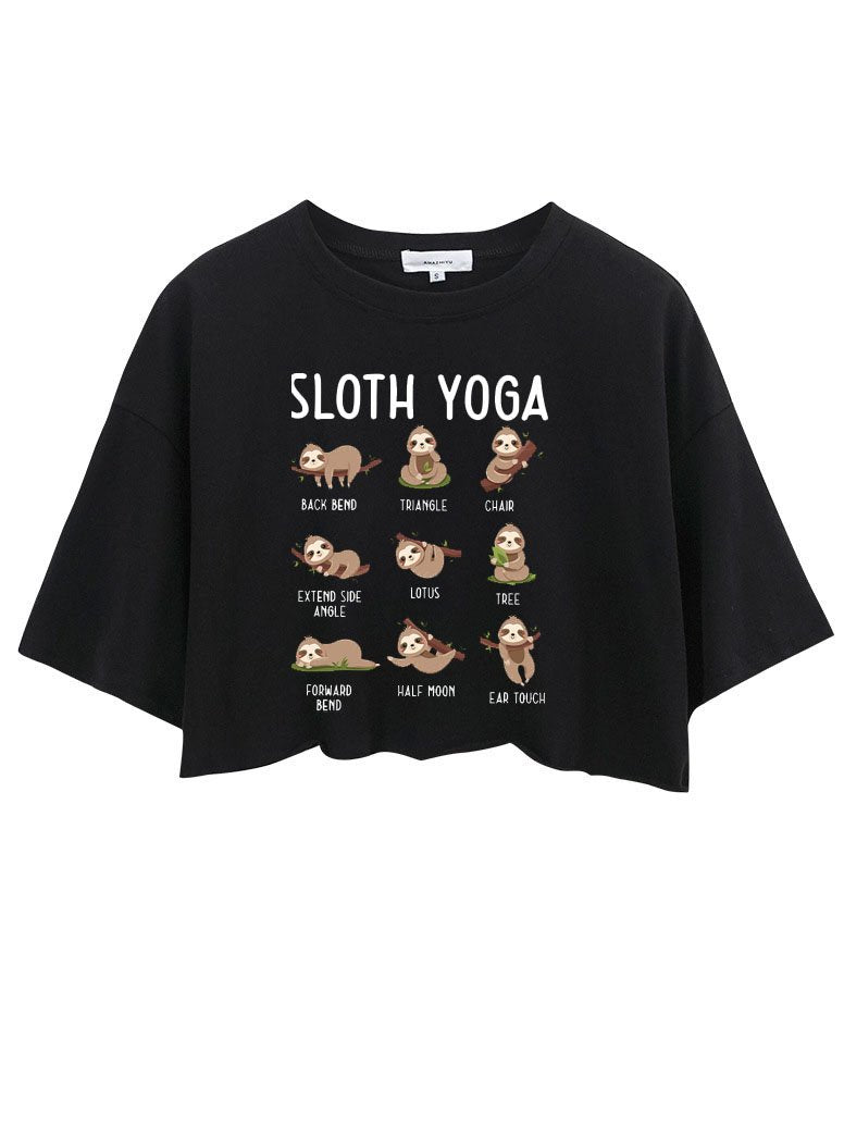 SLOTH YOGA CROP TOPS