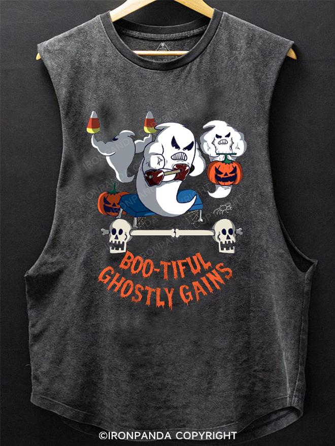 Bodybuilding Muscle Ghosts SCOOP BOTTOM COTTON TANK