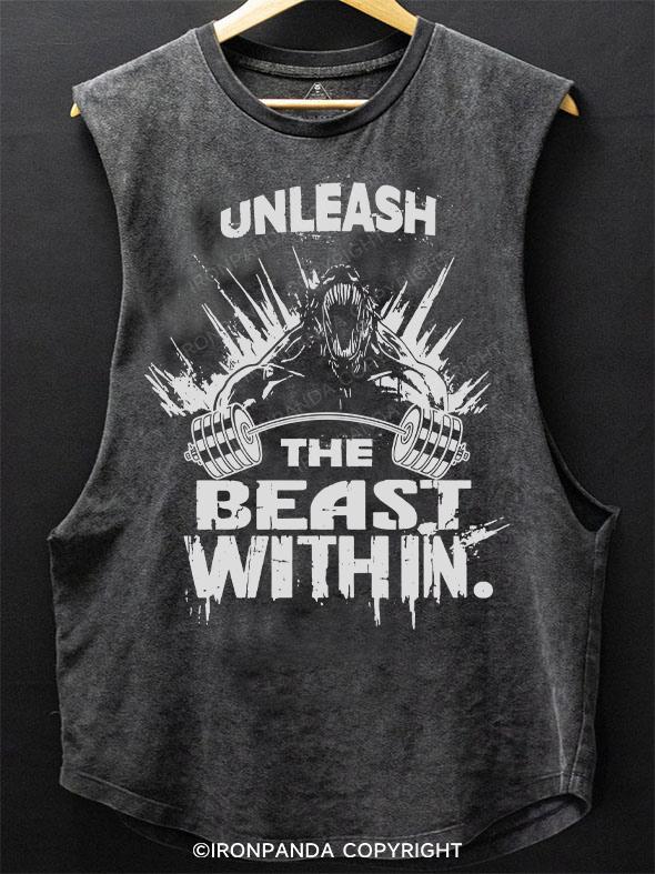 unleash the beast within SCOOP BOTTOM COTTON TANK