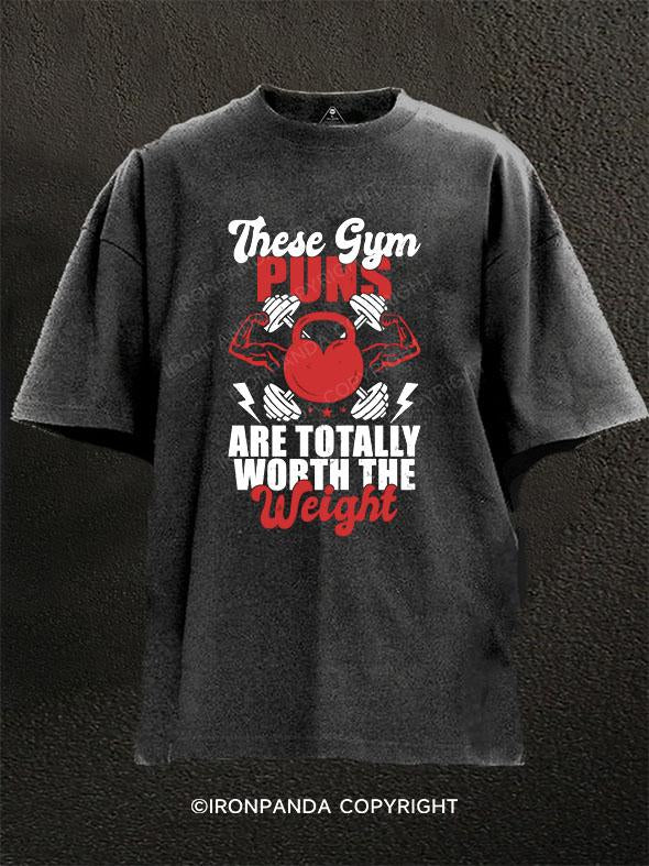 These Gym Puns are totally worth the Weight Washed Gym Shirt