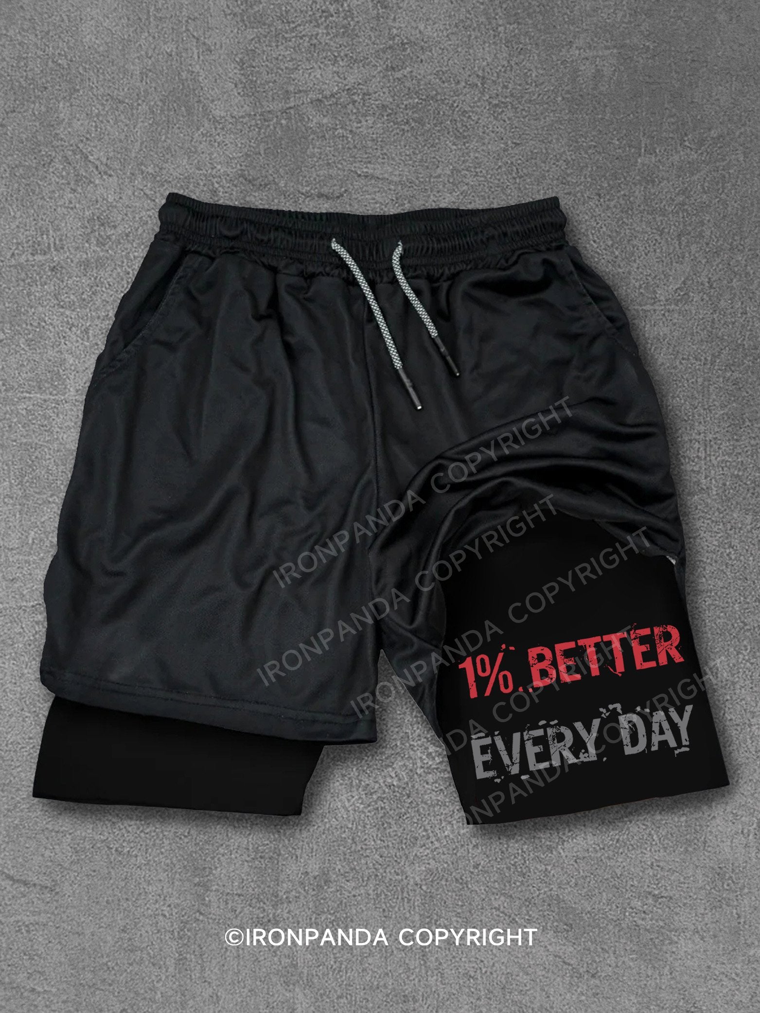 1% better every day Performance Training Shorts