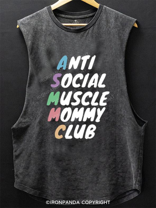 ANTI SOCIAL MUSCLE MOMMY CLUB SCOOP BOTTOM COTTON TANK