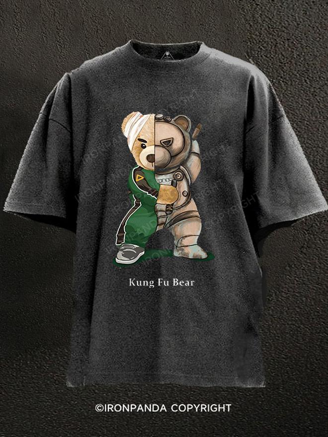 KUNG FU BEAR Washed Gym Shirt