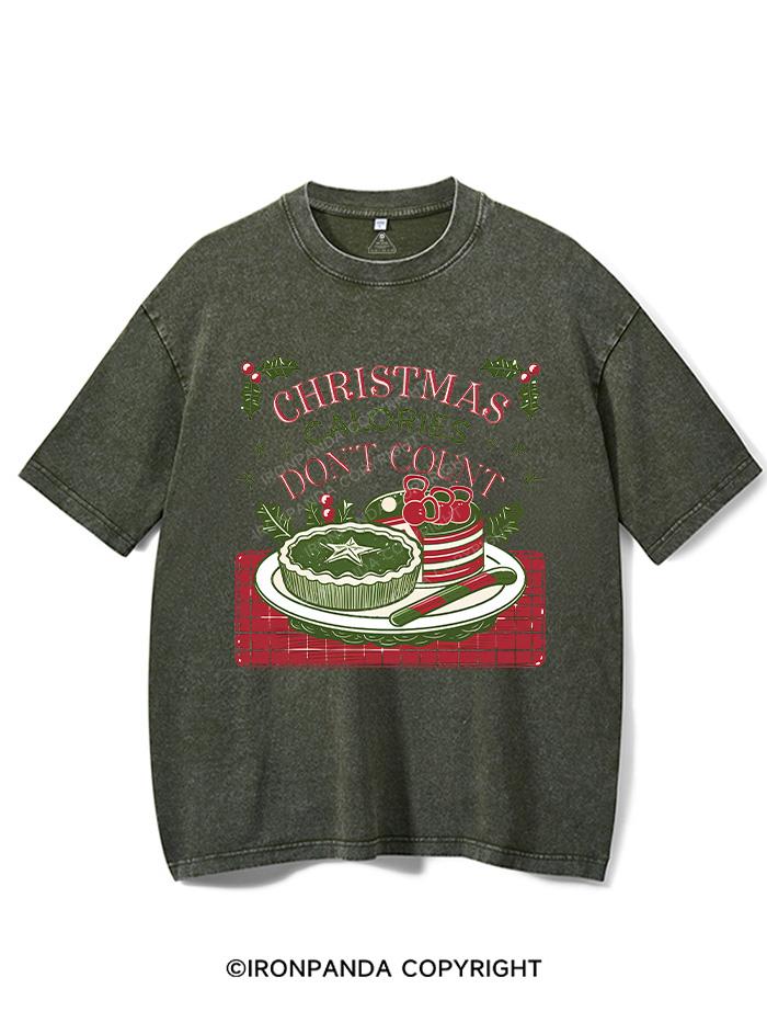 CHRISTMAS CALORIES DONT COUNT VINTAGE GYM SHIRT