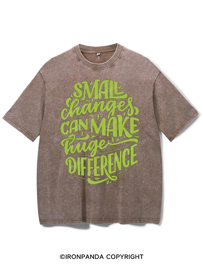 SMALL CHANGES CAN MAKE HUGE DIFFERENCE VINTAGE GYM SHIRT